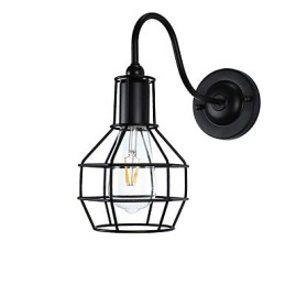 Vägglampa Vägglampor Väggjärn Vägglampa Stum Svart Ljussabel Lampa På Vägg