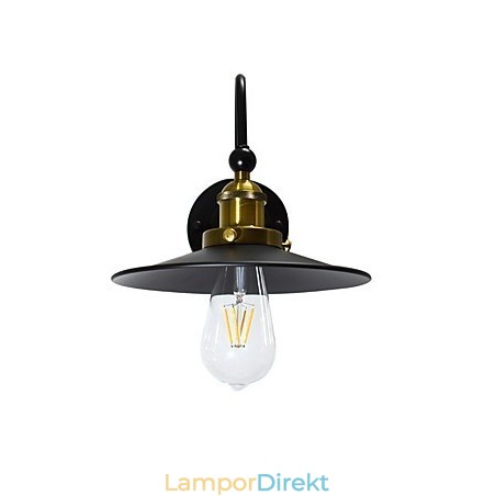 Vägglampa Vägglampor Väggjärn Vägglampa Stum Svart Ljussabel Lampa På Vägg