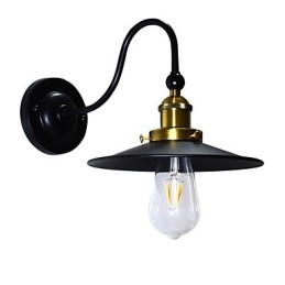 Vägglampa Vägglampor Väggjärn Vägglampa Stum Svart Ljussabel Lampa På Vägg