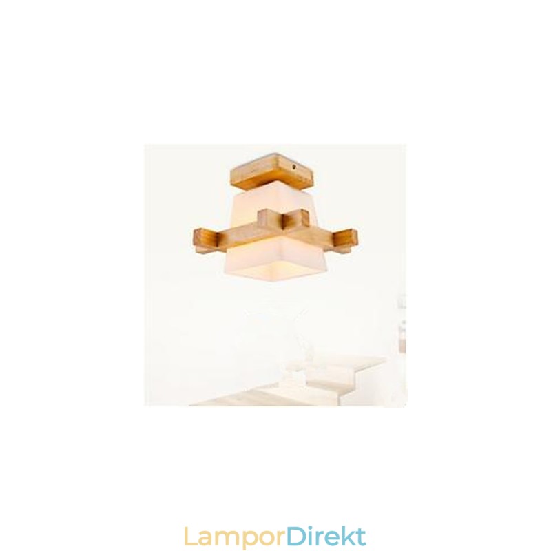 Modern Kinesisk Lampa Vardagsrum Sovrum Veranda Lampa Av Veranda Lampa Trä Konst