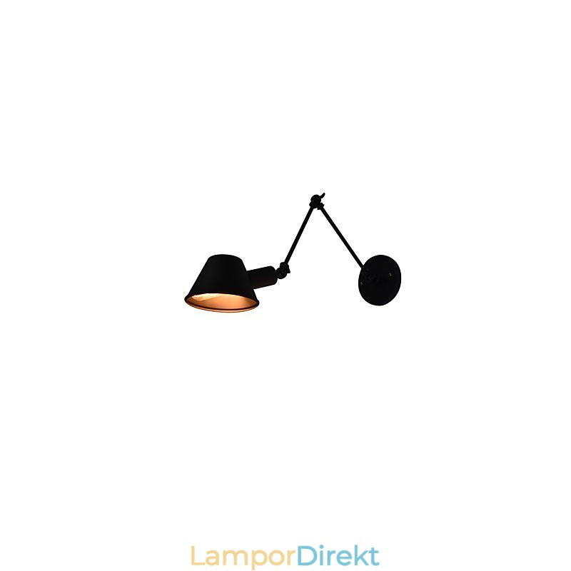 Vägglampa Vägglampor Väggjärn Vägglampa Stum Svart Ljussabel Lampa På Vägg