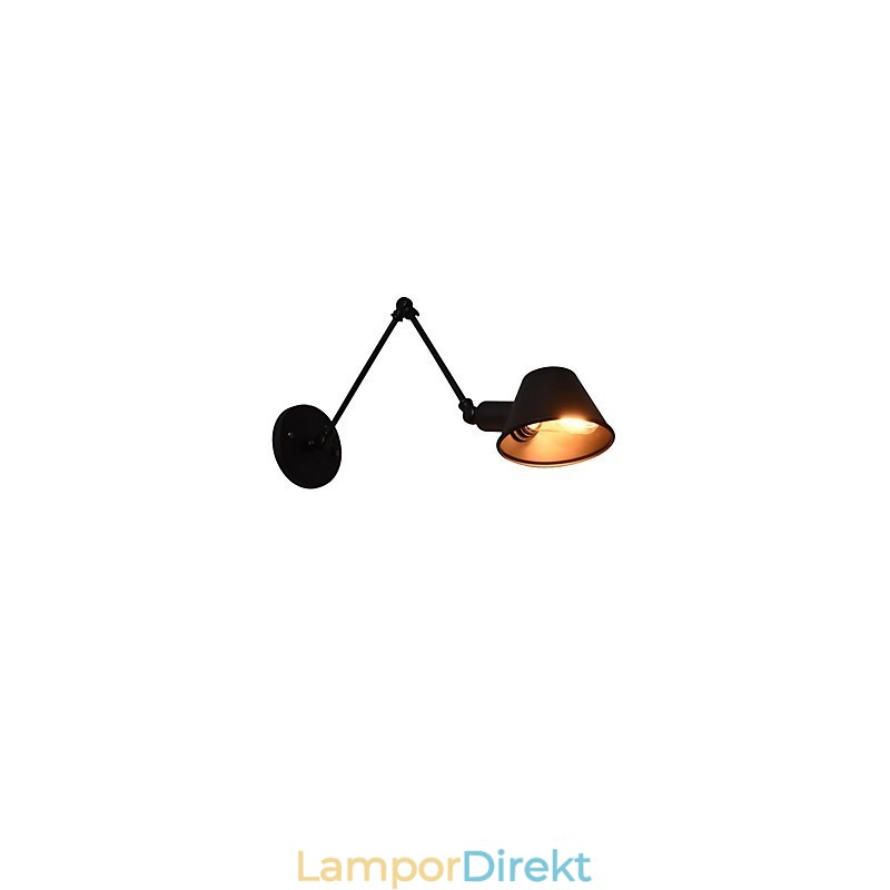 Vägglampa Vägglampor Väggjärn Vägglampa Stum Svart Ljussabel Lampa På Vägg