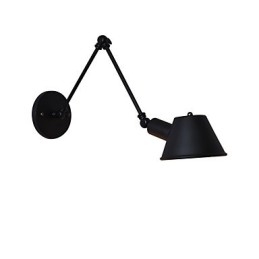 Vägglampa Vägglampor Väggjärn Vägglampa Stum Svart Ljussabel Lampa På Vägg