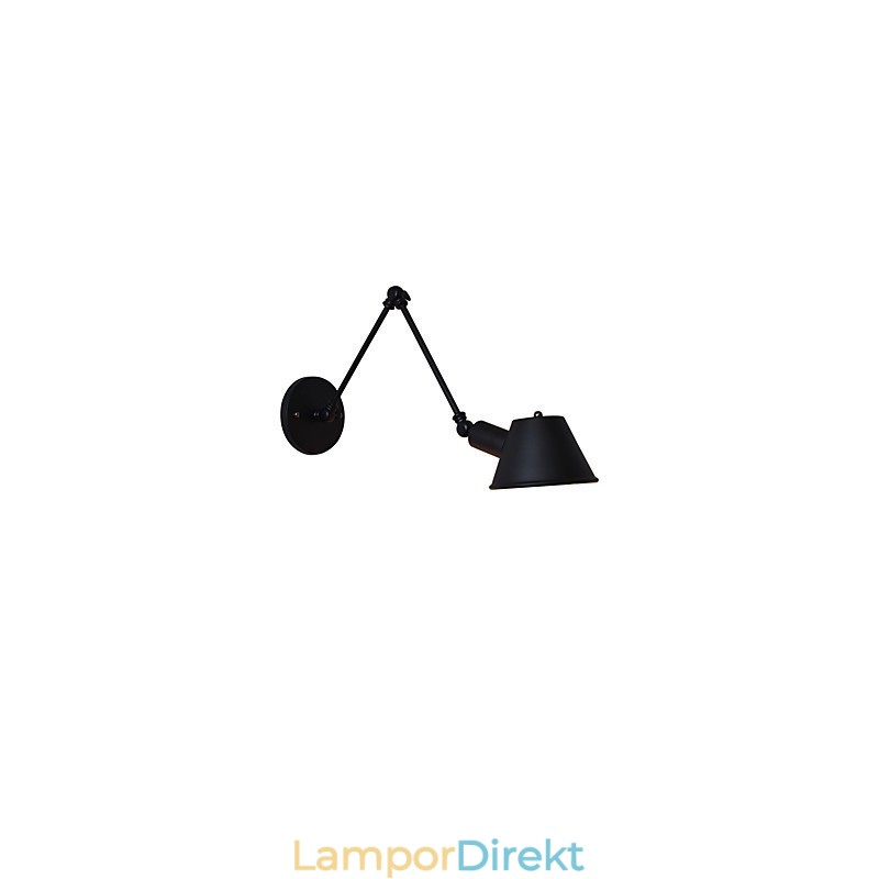 Vägglampa Vägglampor Väggjärn Vägglampa Stum Svart Ljussabel Lampa På Vägg
