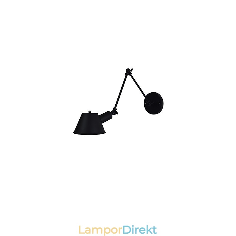 Vägglampa Vägglampor Väggjärn Vägglampa Stum Svart Ljussabel Lampa På Vägg