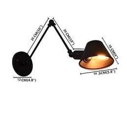Vägglampa Vägglampor Väggjärn Vägglampa Stum Svart Ljussabel Lampa På Vägg