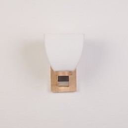 Enkel Vägglampa Sängbordslampa Med Glasskärm Och Massivt Trä För Sovrumsbyrå Vardagsrum Babyrum College Sovsal Soffbord Bokhyllor