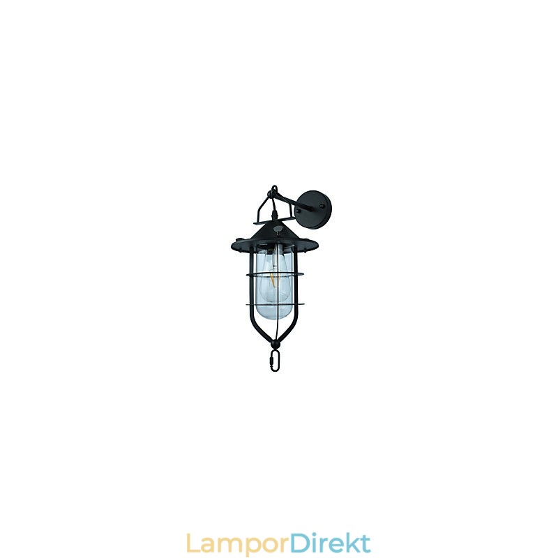 Ljus Målat Stål Vägglampa Stum Svart Amerikansk Kaffe Dekoration Retro Väggljus Ljussabel Lampa På Vägg