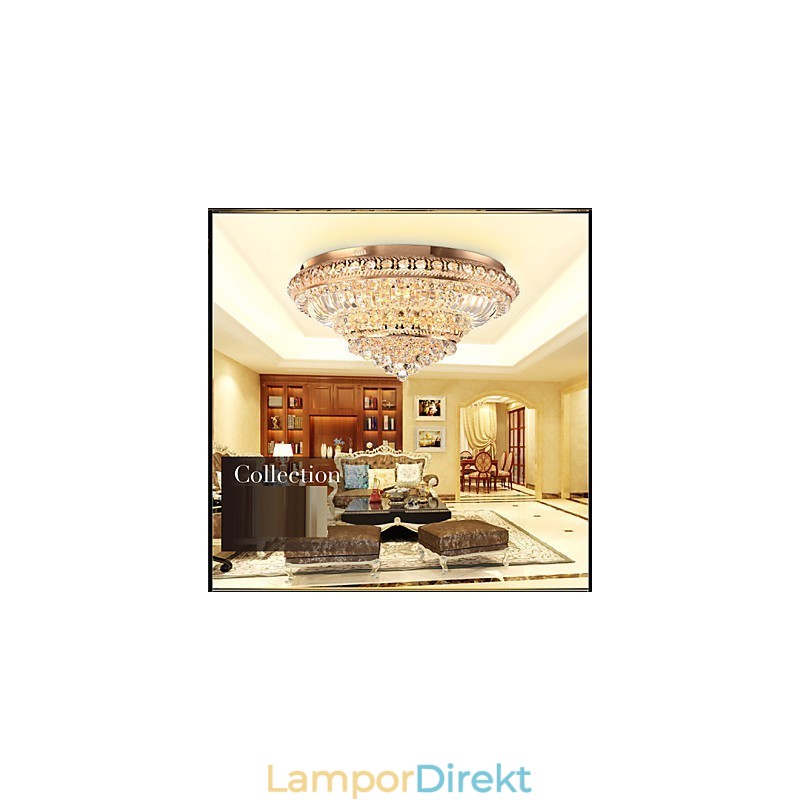 Modern Lyx Crystal Takljus Absorbera Kupolljus Diameter 60Cm