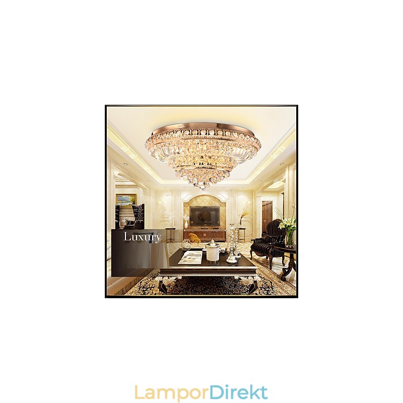 Modern Lyx Crystal Takljus Absorbera Kupolljus Diameter 60Cm