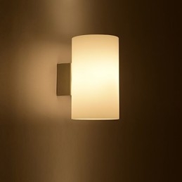 Glasvägglampa För Metallfot Och Glasskärm För Sovrumsljus