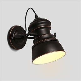 Vintage Metall Vägglampor Industriell Vägglampa Enkelhet Lampa För Cafe Club Bar Belysning