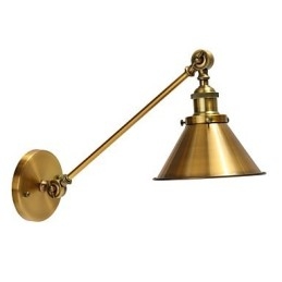 Vintage Metall Vägglampa Monterad Retro Industriell Väggljus Lampskärm Justerbar Nattbelysning