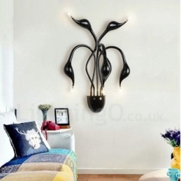 Swan Head Modern Contemporary Multi Colors Ambient Light Wall Sconces Wall Light