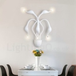 Swan Head Modern Contemporary Multi Colors Ambient Light Wall Sconces Wall Light