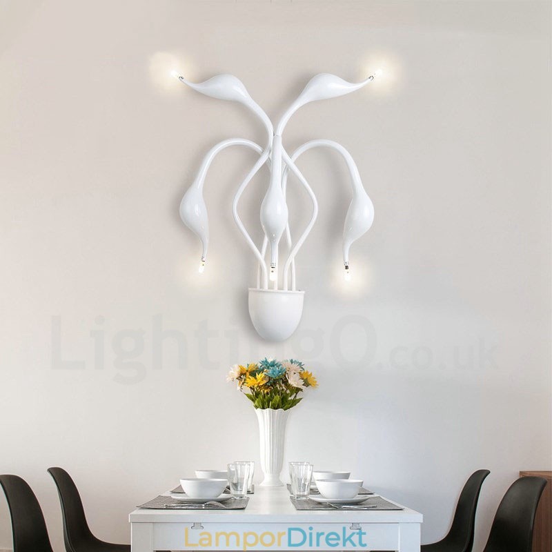 Swan Head Modern Contemporary Multi Colors Ambient Light Wall Sconces Wall Light