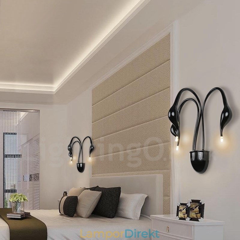 Swan Head Modern Contemporary Multi Colors Ambient Light Wall Sconces Wall Light