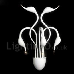 Swan Head Modern Contemporary Multi Colors Ambient Light Wall Sconces Wall Light