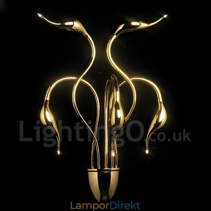 Swan Head Modern Contemporary Multi Colors Ambient Light Wall Sconces Wall Light