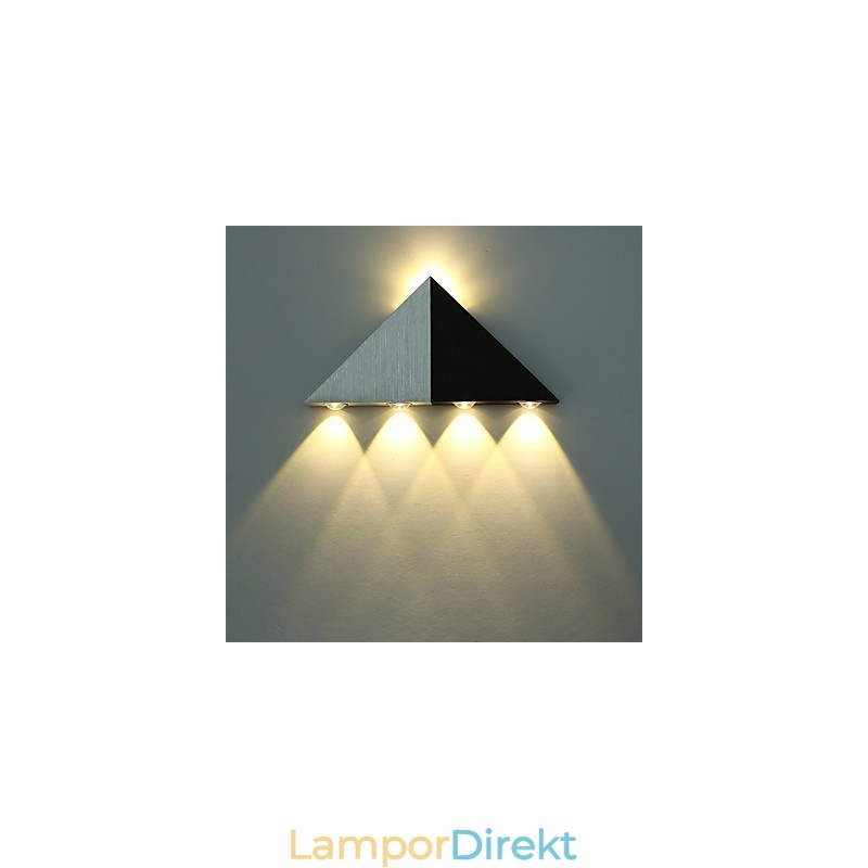 Modern Triangel Vägglampa Ljusarmatur Inomhus Hall Upp Och Ner Vägglampa Spotlight Aluminium Dekorativ Belysning För Studiorestaurang