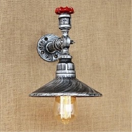 Rustik Lodge Målningsfunktion För Ambient Light Wall Sconces Wall Light Silver