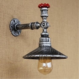 Rustik Lodge Målningsfunktion För Ambient Light Wall Sconces Wall Light Silver