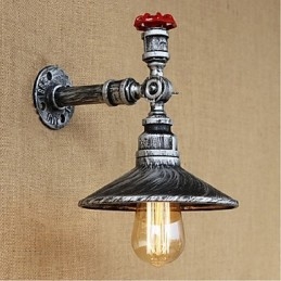 Rustik Lodge Målningsfunktion För Ambient Light Wall Sconces Wall Light Silver