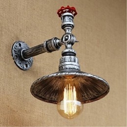 Rustik Lodge Målningsfunktion För Ambient Light Wall Sconces Wall Light Silver