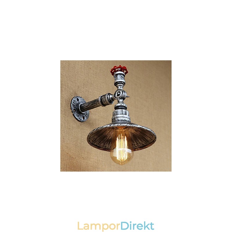 Rustik Lodge Målningsfunktion För Ambient Light Wall Sconces Wall Light Silver