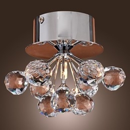 Modern Och Modern Kristall Mini Style Chrome Metal Flush Mount