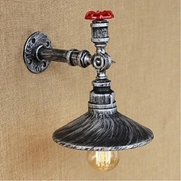 Rustik Lodge Målningsfunktion För Ambient Light Wall Sconces Wall Light Silver