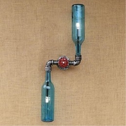 Rustik Lodge Mässing Funktion För Ambient Light Wall Sconces Väggljusblå