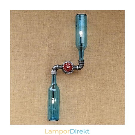 Rustik Lodge Mässing Funktion För Ambient Light Wall Sconces Väggljusblå