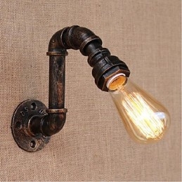 Nostalgi Enkel Vattenpipa Dekorativ Liten Vägglampa Vägglampa