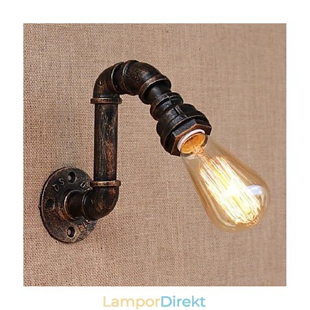 Nostalgi Enkel Vattenpipa Dekorativ Liten Vägglampa Vägglampa Nostalgi Enkel Vattenpipa Dekorativ Liten Vägglampa Vägglampa