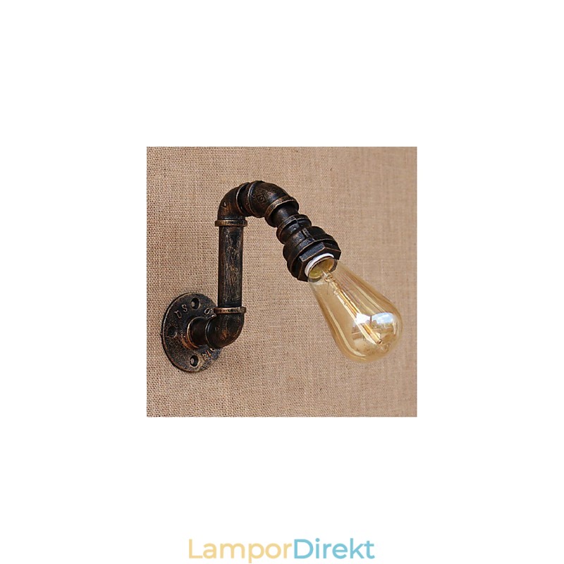 Nostalgi Enkel Vattenpipa Dekorativ Liten Vägglampa Vägglampa