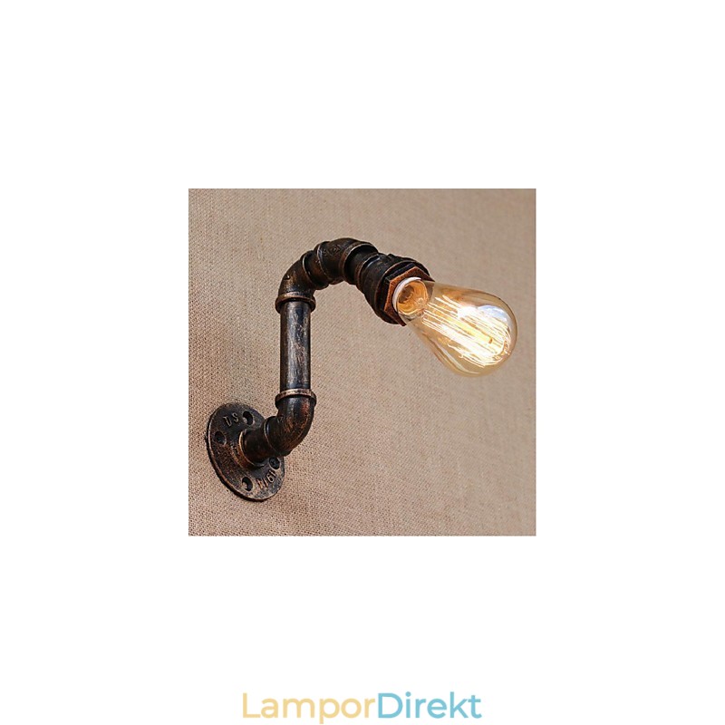 Nostalgi Enkel Vattenpipa Dekorativ Liten Vägglampa Vägglampa