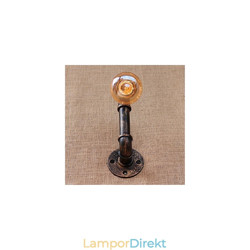 Nostalgi Enkel Vattenpipa Dekorativ Liten Vägglampa Vägglampa