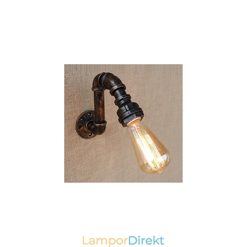 Nostalgi Enkel Vattenpipa Dekorativ Liten Vägglampa Vägglampa