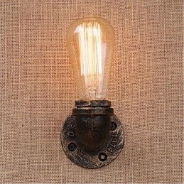 Nostalgi Enkel Vattenpipa Dekorativ Liten Vägglampa Vägglampa
