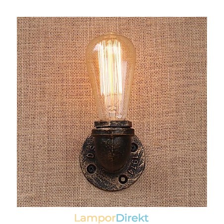 Nostalgi Enkel Vattenpipa Dekorativ Liten Vägglampa Vägglampa Nostalgi Enkel Vattenpipa Dekorativ Liten Vägglampa Vägglampa