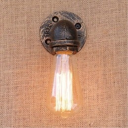 Nostalgi Enkel Vattenpipa Dekorativ Liten Vägglampa Vägglampa