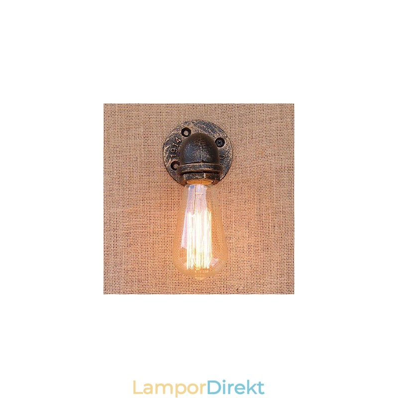 Nostalgi Enkel Vattenpipa Dekorativ Liten Vägglampa Vägglampa