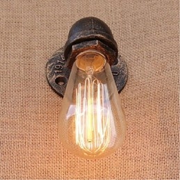 Nostalgi Enkel Vattenpipa Dekorativ Liten Vägglampa Vägglampa