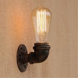 Nostalgi Enkel Vattenpipa Dekorativ Liten Vägglampa Vägglampa