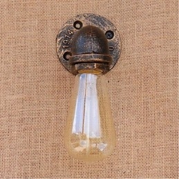 Nostalgi Enkel Vattenpipa Dekorativ Liten Vägglampa Vägglampa