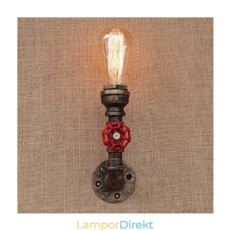 Nostalgi Enkel Vattenpipa Dekorativ Liten Vägglampa Vägglampa Nostalgi Enkel Vattenpipa Dekorativ Liten Vägglampa Vägglampa