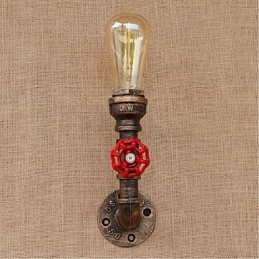 Nostalgi Enkel Vattenpipa Dekorativ Liten Vägglampa Vägglampa