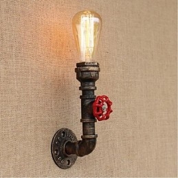Nostalgi Enkel Vattenpipa Dekorativ Liten Vägglampa Vägglampa