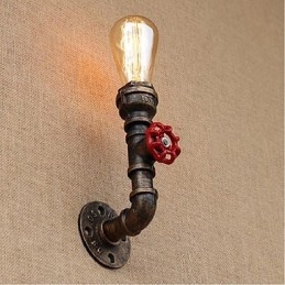 Nostalgi Enkel Vattenpipa Dekorativ Liten Vägglampa Vägglampa